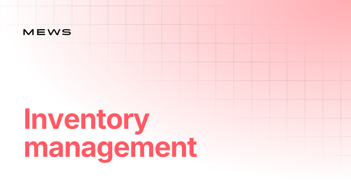Inventory management | POS API | Mews Open API